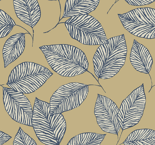 Modern Living Painted Leaf Gold | WF40006